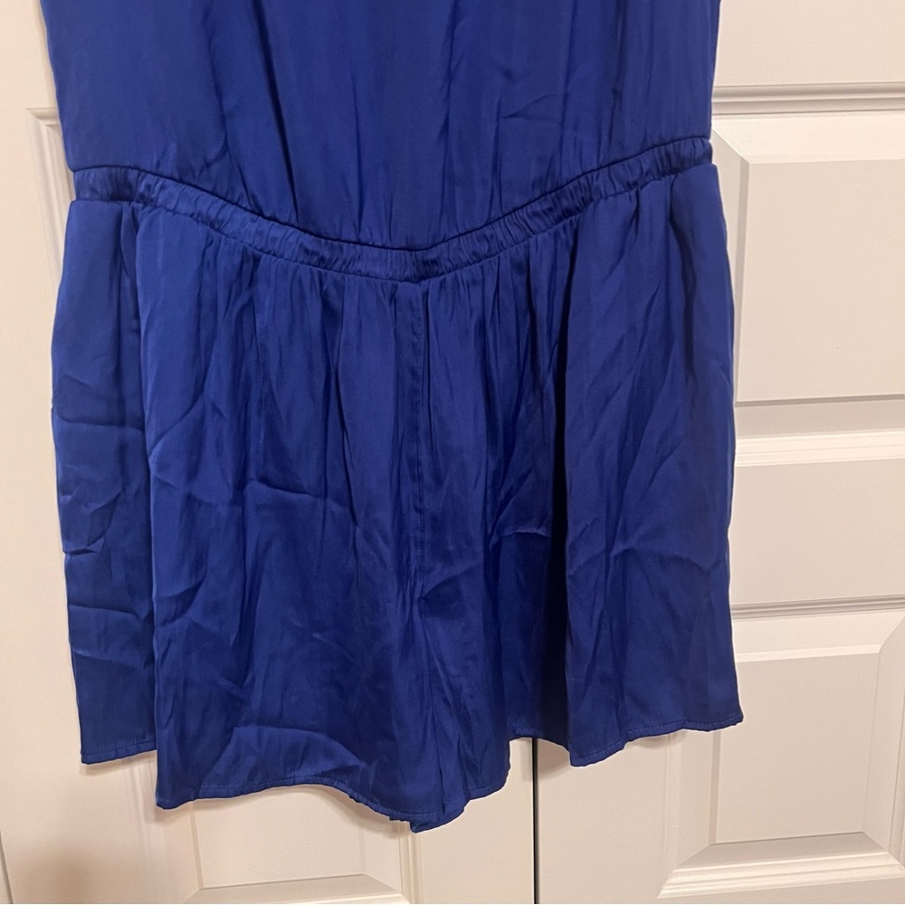 LOFT Blue V-Neck Romper - Picture 5 of 9